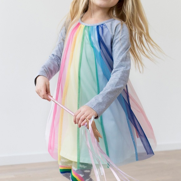 hanna andersson rainbow tulle skirt